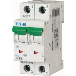 Eaton B6 2P 6kA PLS6-B6/2-MW