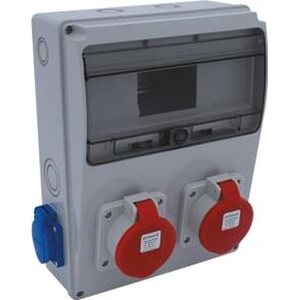 Cetinkaya Pano Pistorasiakotelo 2x16A schuko + 2x16A voimapistorasia 230X300X115