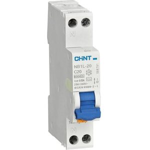 Chint NB1L Yhdistelmä 1-mod 2-nap C-käyrä 10A 30mA