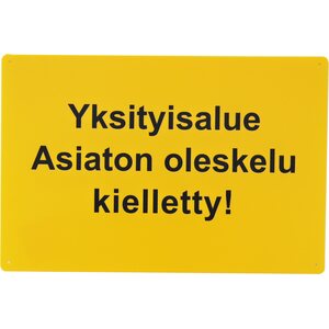Varoitusmerkki yksityisalue