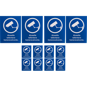 Kameravalvonta tarrasarja 12kpl