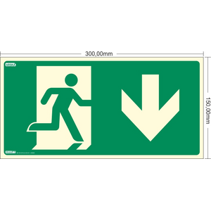 Poistumisreitti nuoli alas (jälkivalaiseva)