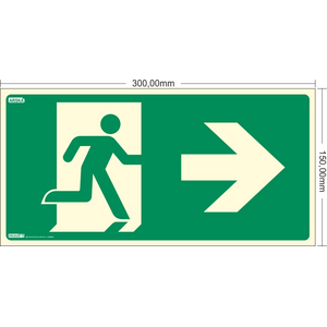 Poistumisreitti nuoli oikea (jälkivalaiseva)