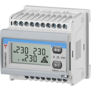 Carlo Gavazzi 3-vaihe Energiamittari irrotettavalla näytöllä (Pulssilähtö, epäsuora mittaus)
