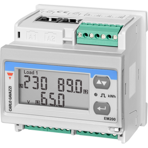 Carlo Gavazzi 3-vaihe energiamittari 2 x pulssilähtö (opto-mosfet), sarjaliikenne Modbus RTU