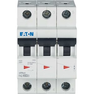 Eaton K-Käyrä 63 3P FAZ-K63/3v Johdonsuoja-automaatti