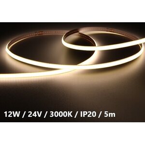 MW Lightning LED-nauha 24VDC 3000K 12W 1060lm/m IP20 COB 5m